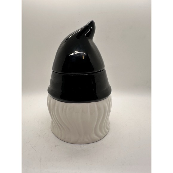 Martha Stewart BOO Halloween Gnome Candle Ceramic Jar White Pumpkin 16oz - Picture 3 of 7
